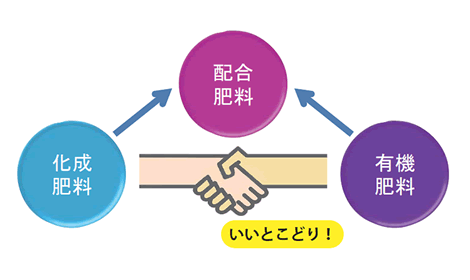 ガーデニング　配合肥料は化成肥料と有機肥料のいいとこどり