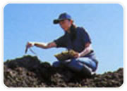 バーク堆肥の製造　用途に応じた粒土に選別