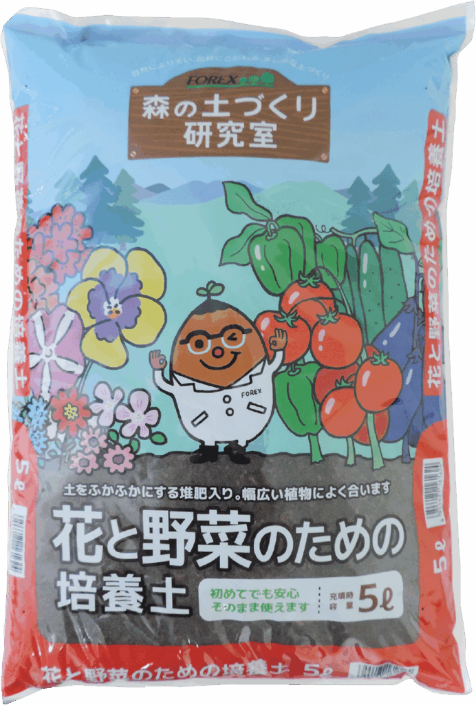 花と野菜のための培養土5L （森の土づくり研究室）